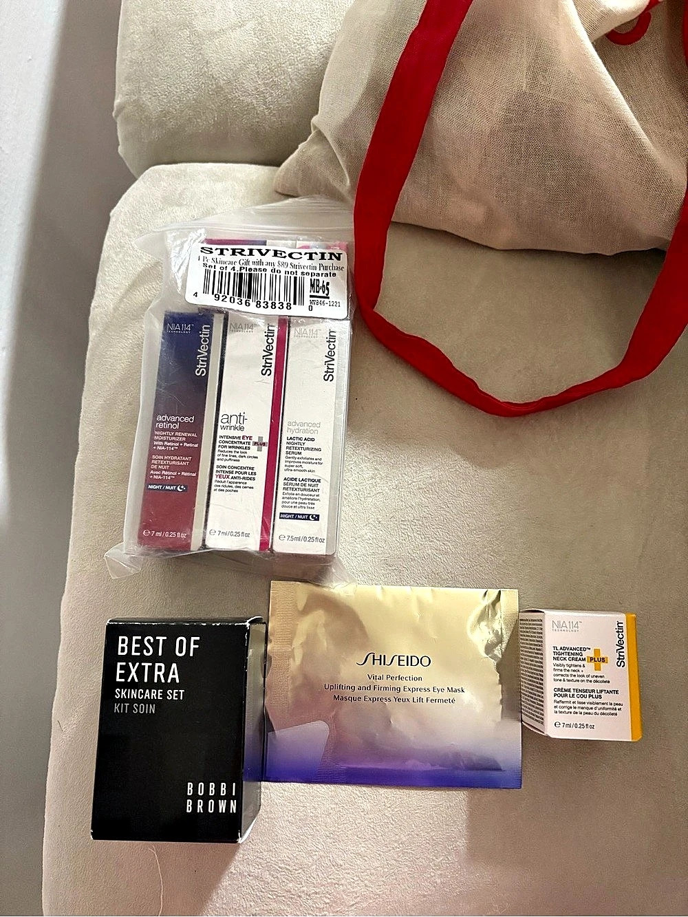 StriVectin Skincare Set with Bobbi Brown & Shiseido Masks NWT